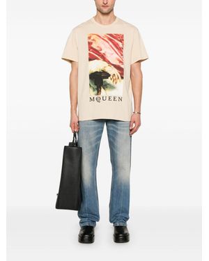 McQueen High-Stretch Denim Jeans - Blue