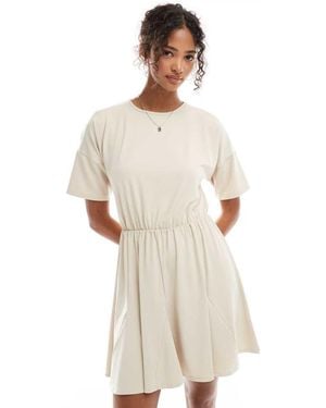 ASOS Godet Hem Mini T-Shirt Dress - White