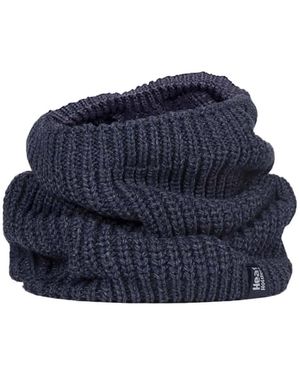 Heat Holders Fleece Lined Chunky Knit Thermal Neck Warmer - Blue