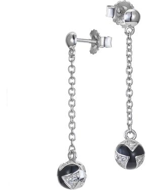 Orphelia 'Sedona' 925 Sterling Drop Earrings - White
