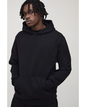 BoohooMAN Tall Basic Bm Signature Regular Fit Over The Head Hoodie - Blue
