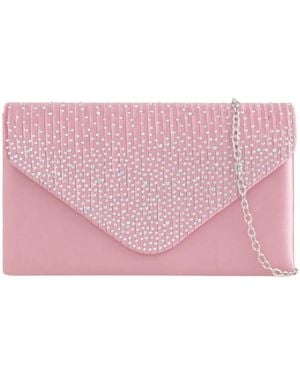 SVNX Diamonte Clutch Bag - Pink
