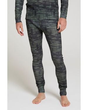 Mountain Warehouse 'Talus' Thermal Base Layer Trousers High Wicking Quick Dry Winter Trousers - Grey