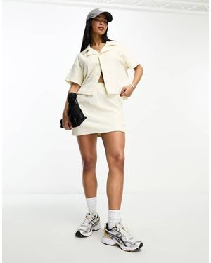 Urban Classics Co-Ord Towelling Mini Skirt - White