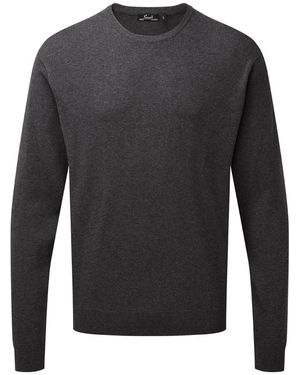 PREMIER Adults Cotton Rich Crew Neck Jumper - Grey