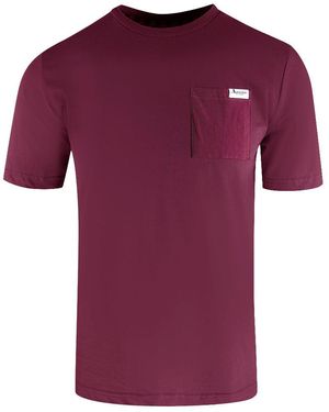 Aquascutum Active Small Pocket Burgundy T-Shirt - Purple