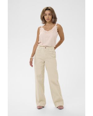 Cream Casual Broek Crtilde Casual Broek Regular Fit - Naturel