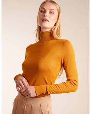 Blue Vanilla Roll Neck Jumper - Orange