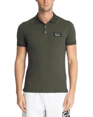 Armani Polo Shirts Slim Fit Short Sleeve Cotton - Green