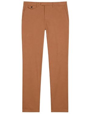 Ted Baker Haydae Textured Tan Chino Trousers - Brown