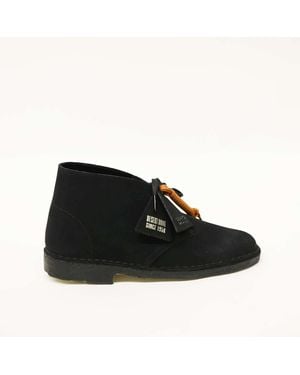Clarks Elegant Shoes Desert Boot Leather - Black
