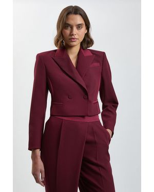 Karen Millen Satin Back Crepe Tailored Jacket