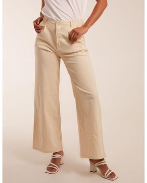Blue Vanilla Wide Leg Trousers - Natural