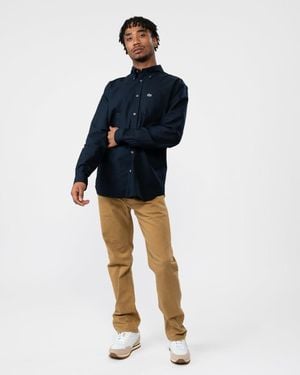 Lacoste Casual Long Sleeve Woven Shirt - Blue