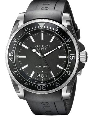 Gucci Ya136204 Dive Herenhorloge - Zwart