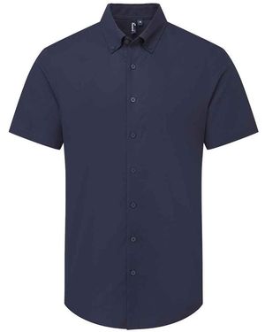 PREMIER Supreme Oxford Short-Sleeved Formal Shirt - Blue