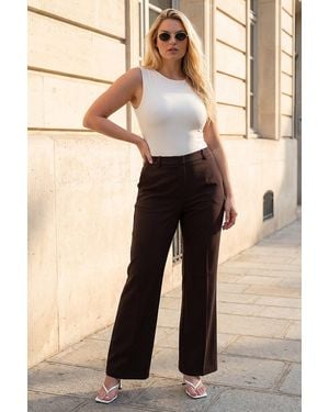 Roman Curve Full Length Bootcut Trouser - Black