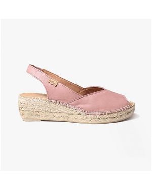 Toni Pons Bernia Ladies Leather Slingback Espadrilles Pale - Pink