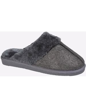 Sleeper Juliet Cuff Mule Slipper - Grey