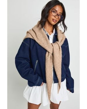Boohoo Triangle Scarf - Blue
