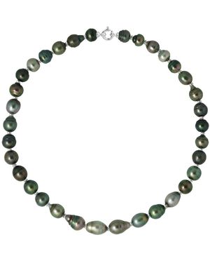 Ateliers Saint Germain Necklace Real Cultured Tahiti Pearls Circled 9-10 Mm - Metallic