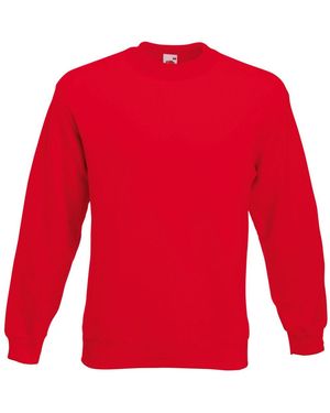Fruit Of The Loom Set-In Belcoro Yarn Sweatshirt - Red