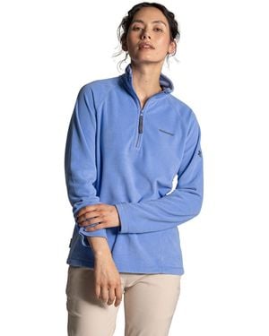 Craghoppers Nation Trust Miska Half Zip Fleece Top (Vinca Blauw)
