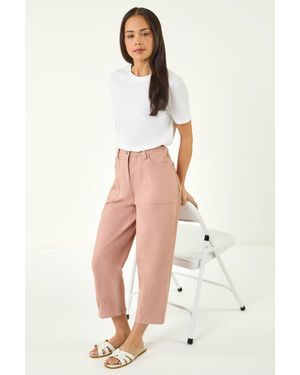Roman Petite Pocket Front Cropped Jeans - Natural