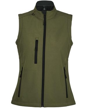 Sol's Ladies Rallye Soft Shell Bodywarmer Jacket (Dark) - Green