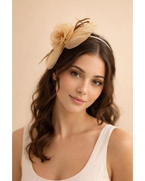 SVNX Rosette Bow Fascinator - Metallic