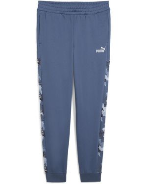 PUMA Camo Fleece Closed Hem Jogging Bottoms - Blue
