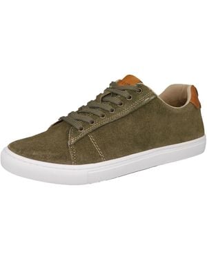 HX London Romford Suede Leather Fashion Trainers Trainers - Brown