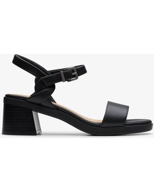 Clarks Jaylan Ray Leather Sandals - Black