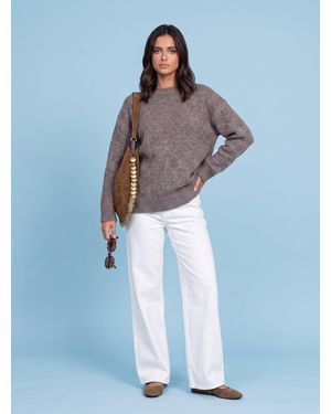 Urban Bliss Wool Blend Longline Jumper - Blue