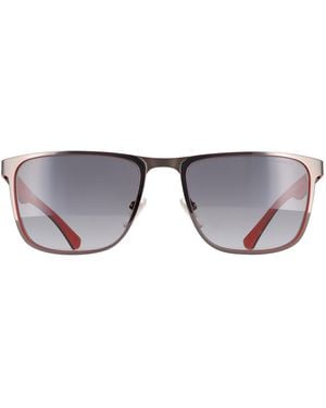 Police Rectangle Shiny Gunmetal With Smoke Gradient Spln25 Carbonfly 8 - Brown