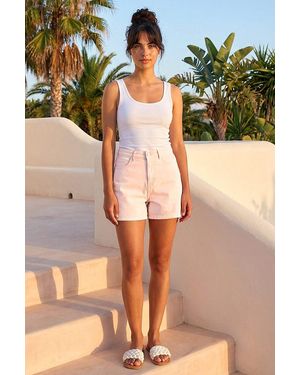 D.u.s.k High Waisted Denim Stretch Shorts - Pink