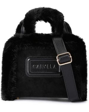 Carvela Kurt Geiger Suedette Micro Bella Borg Bag - Black