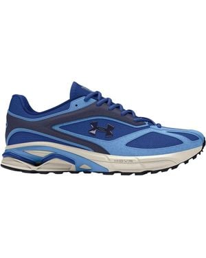 Under Armour Ladies Hovr Road Leather Round Toe Shoes - Blue