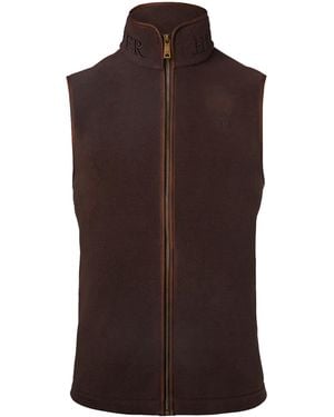 Holland Cooper Country Fleece Gilet Chocolate - Brown
