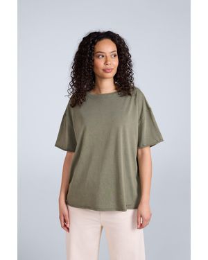 Mountain Warehouse 'Harper' Oversized T-Shirt Cotton Breathable Everyday Casual Tee - Brown
