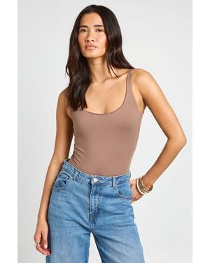 Boohoo Second Skin Strappy Bodysuit - Blue