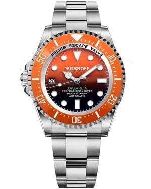 Bobroff Horloge Automatisch Zwart & Zilver - Metallic