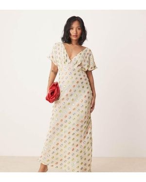 Never Fully Dressed Petite Multi- Foil Maxi Dress - Natural