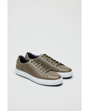 Ben Sherman Ace Cupsole Leather Trainers - Grey