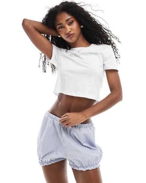 ASOS Bubble Hem Bloomer Shorts - White