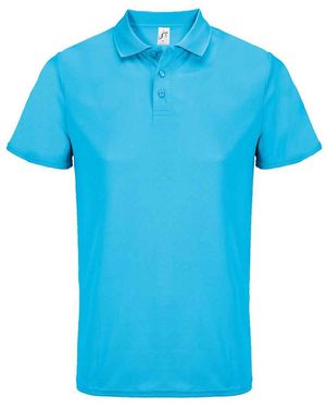 Sol's Adult Pitcher Recycled Polo Shirt (Aqua) - Blue