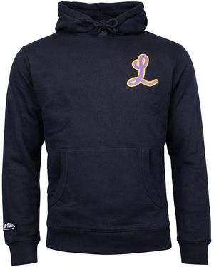 Mitchell & Ness Nba Los Angeles Lakers First Letter Hoodie Cotton - Blue