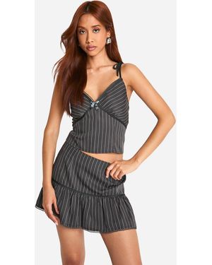 Boohoo Pinstripe Cami - Multicolour