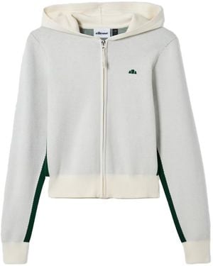 Ellesse Ladies Laneisa Knitted Full Zip Hoodie (Off) - Grey