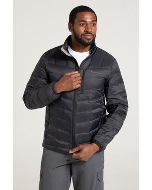 Mountain Warehouse 'Trail' Extreme Down Jacket Water Resistant Full Zip Puffer Winter Coat Polyamide - Blue